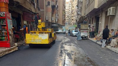 مديرية الطرق والنقل بالإسكندرية تنفذ 99٪ من الخطة السنوية الخاصة برصف الطرق بنطاق حي منتزه ثان