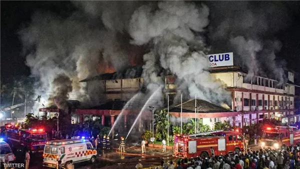 حريق بملهى ليلي في