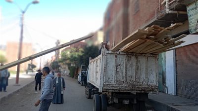 رفع 391 حالة إشغال متنوع بمركز الفشن في محافظة بني سويف 