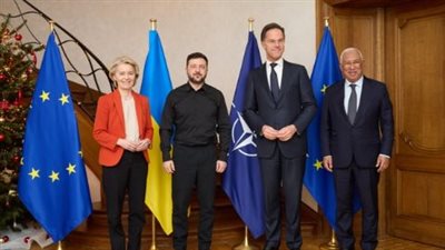 زيلينسكي يلتقي قادة الاتحاد الأوروبي وحلف الناتو في بروكسل