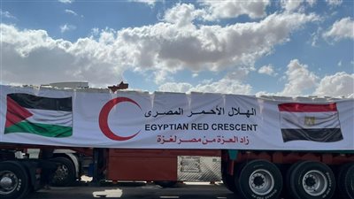 زاد العزة.. الهلال الأحمر المصري يرسل ألف طن مواد بترولية و800 طن دقيق لدعم غزة
