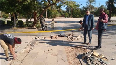 ترميم ساحة معبد الكرنك وإزالة مخالفات بناء ورفع 170 طن قمامة بالأقصر