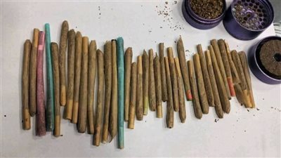 القبض على راكب بريطاني أثناء محاولة تهريب نبات الماريجوانا وعدد من السجائر المحشوة بنفس النبات المخدر