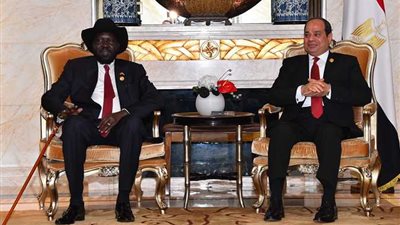 السيسي خلال لقائه رئيس جنوب السودان: يجب التوصل لاتفاق ملزم بشأن سد النهضة