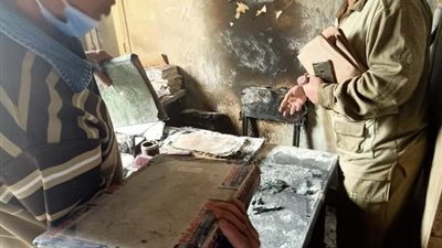 حريق يلتهم محتويات ومستندات بإدارة تموين مطوبس في كفر الشيخ (صور)