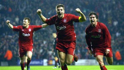 ليفربول يستعيد ذكريات هدف أسطورته جيرارد أمام أولمبياكوس 2004