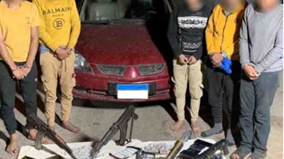 أمن البحيرة يضبط 5 عناصر إجرامية لحيازتهم أسلحة نارية بدون ترخيص