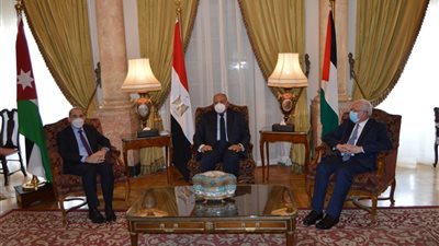 اجتماع تشاوري لوزراء خارجية مصر والأردن وفلسطين لبحث إحياء مسار مفاوضات القضية الفلسطينية (صور)
