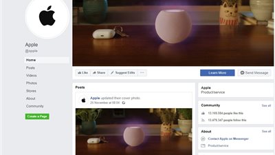 فيس بوك تزيل علامة التوثيق الزرقاء من حساب أبل