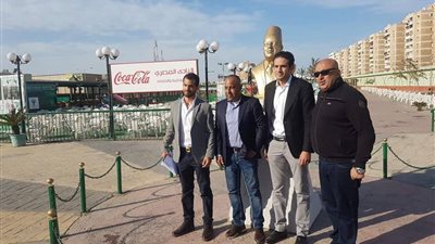 محمد فضل في بورسعيد لكتابة تقرير حول جاهزية الاستاد (صور)