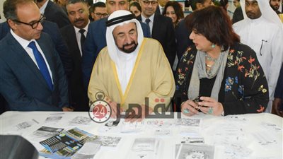 حاكم الشارقة يزور معرض القاهرة الدولي للكتاب