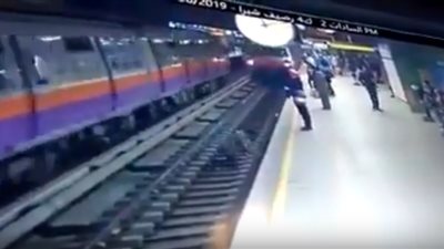 حريق محدود في قطار “مترو الزهراء” يتسبب في هروب الركاب