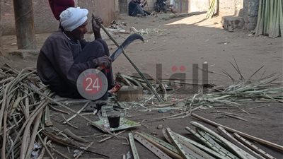 النخيل ينحني للبسطاء.. أهالي المسلمات بقنا يحاربون البطالة والفقر بصناعة الجريد: إرث أجدادنا (صور وفيديو)