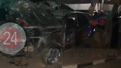 قطار بنها ميت غمر يدهس سيارة ودراجة نارية في مزلقان ميت بره بالمنوفية