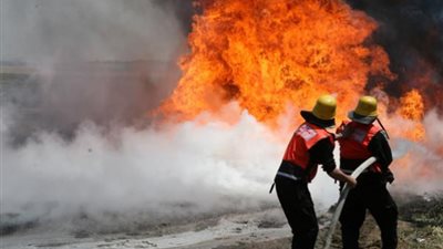 اندلاع حريق داخل أحد المخابز  في منطقة البدرشين بالجيزة