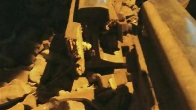 ننشر أول صور لكسر قضبان محطة طنطا بعد خروج قطار الإسكندرية عن مساره