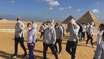 المنتخب الألماني لكرة اليد يزور منطقة آثار الجيزة