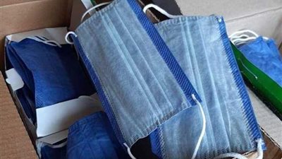 ضبط 250 ألف كمامة مجهولة المصدر في القليوبية