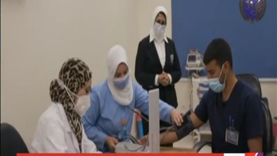 وزيرة الصحة تصل إلى مستشفى أبو خليفة بالإسماعيلية لحضور تطعيم الأطباء بلقاح كورونا