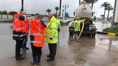 القابضة للمياه: متابعة لحظية للتعامل مع بلاغات الأمطار بالإسكندرية