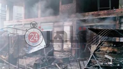فيديو يوضح لحظة اشتعال حريق التوفيقية