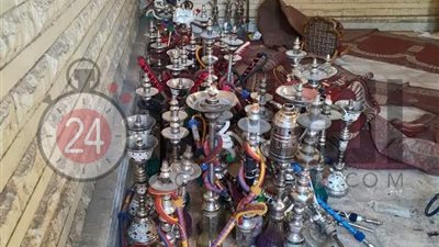 التحفظ على 61 شيشة في حملة على مقاهي كفر الدوار