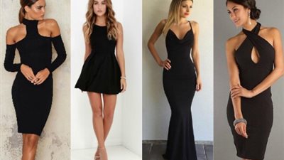  طرق تنسيق فستانك الأسود القصير مع ملابس الشتاء