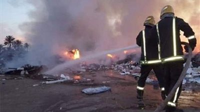 السيطرة على حريق مخلفات بمنطقة مطار إمبابة بالجيزة