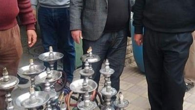 مصادرة 80 شيشة في حملة موسعة على مقاهي الدلنجات بالبحيرة (صور)