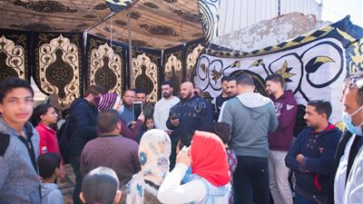 احتفالات خاصة لأهالي بلطيم وكفر الشيخ بالبطل العالمي بيج رامي (صور)