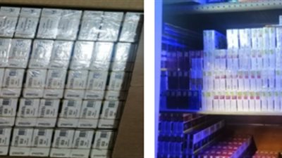 القبض على صاحب مخزن بحوزته 22 ألف علبة سجائر مهربة بحدائق القبة