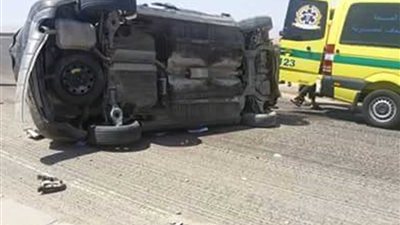 إصابة 6 أشخاص في حادثي انقلاب بالمنيا
