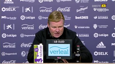 كومان يتحدث عن فوز برشلونة أمام أوساسونا في الدوري الإسباني 