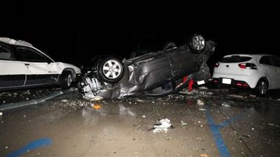 إصابة 3 أشخاص في حادث مروي أعلى الطريق الدائري بمنطقة الوراق