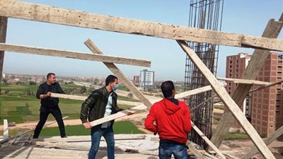 التحفظ على 6 طن مواد بناء بمنطقه الغشام بالزقازيق