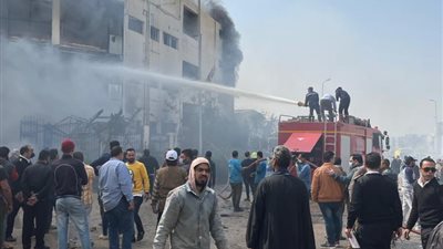 ارتفاع عدد ضحايا حريق مصنع العبور إلى 20 حالة وفاة وإصابة 24 شخصًا