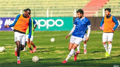 المقاولون العرب يواصل تدريباته قبل مواجهة غزل المحلة (صور)