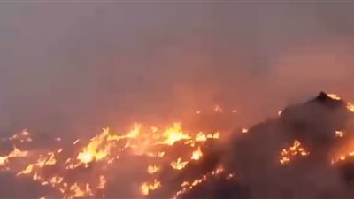 نشوب حريق بأحد مصانع القمامة بالمنيا (صور)