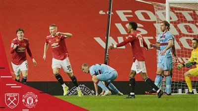 مانشستر يونايتد يفوز على وست هام فى الدوري الإنجليزي 