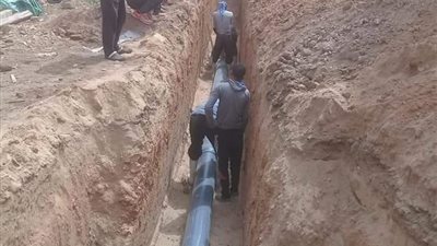 بدء أعمال توصيل الصرف الصحي لقرية دمشير بالمنيا ضم مبادرة 