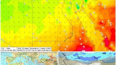 سقوط الأمطار على السواحل الشمالية.. 