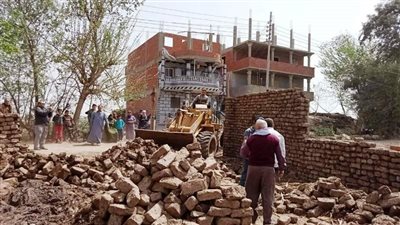 خلال إسبوع.. إزالة 20 حالة  تعدي على الأراضي الزراعية في المنوفية