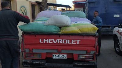 ضبط سيارة نصف نقل محملة بـ25 شيكارة دقيق بلدي مدعم بكفر الشيخ