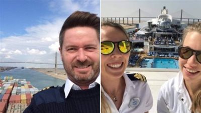 طاقم عمل السفينة الجانحة يلتقطون 