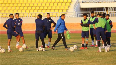 تدريبات مكثفة للتسديد على المرمى في مران المصري البورسعيدي