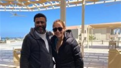 محمد جمعة ومنة شلبي من كواليس تصوير فيلم 