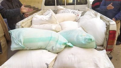 مزور في شكائر الفاخر.. ضبط دقيق بلدي مدعم مخصص للمخابز البلدية داخل مخبز سياحي بالفيوم