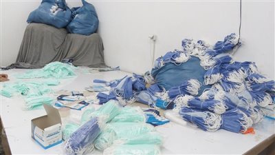 ضبط 20 ألف كمامة مجهولة المصدر بكفر الشيخ