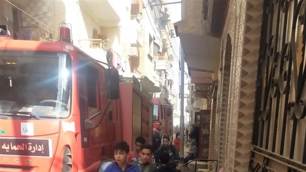 حريق في منزل بسبب