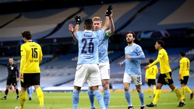 مانشستر سيتي يفوز بشق الأنفس على بوروسيا دورتموند في دوري أبطال أوروبا 